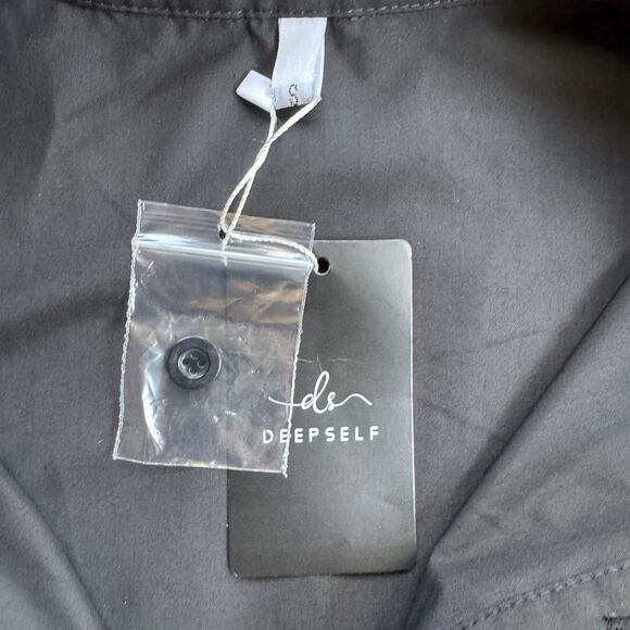 NWT Collared Shirt Dress Sz S Casual Loose Button Down Mini V Neck Tunic Pockets - Picture 6 of 16